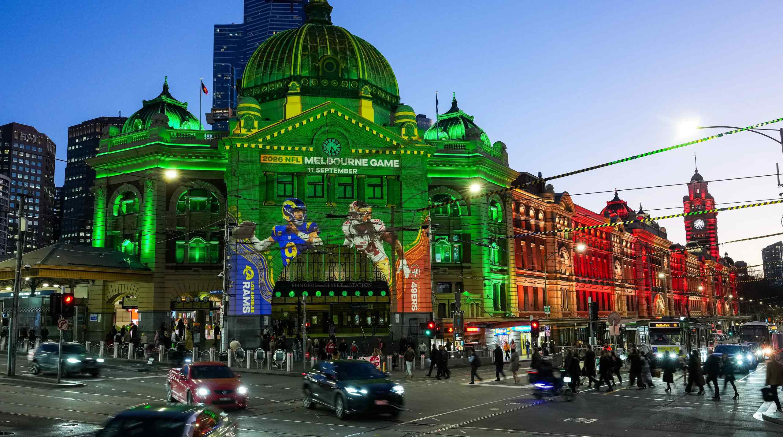 Flinders Street Station in Melbourne, Australia.